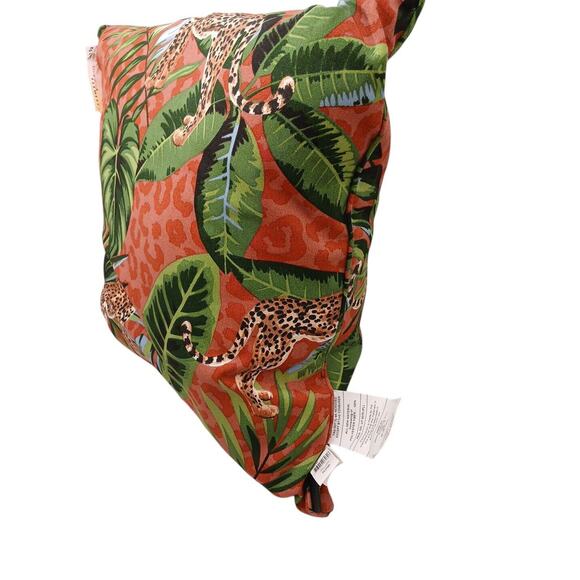 Madison OUTDOOR Pillow 22" Tropical Cheetah Weatherproof Palm Jungle Colorful - Picture 4 of 10